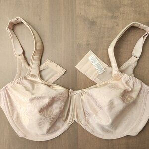 Bali Satin Tracings Minimizer Underwire Bra DF3562 Light Beige 36D Never Worn